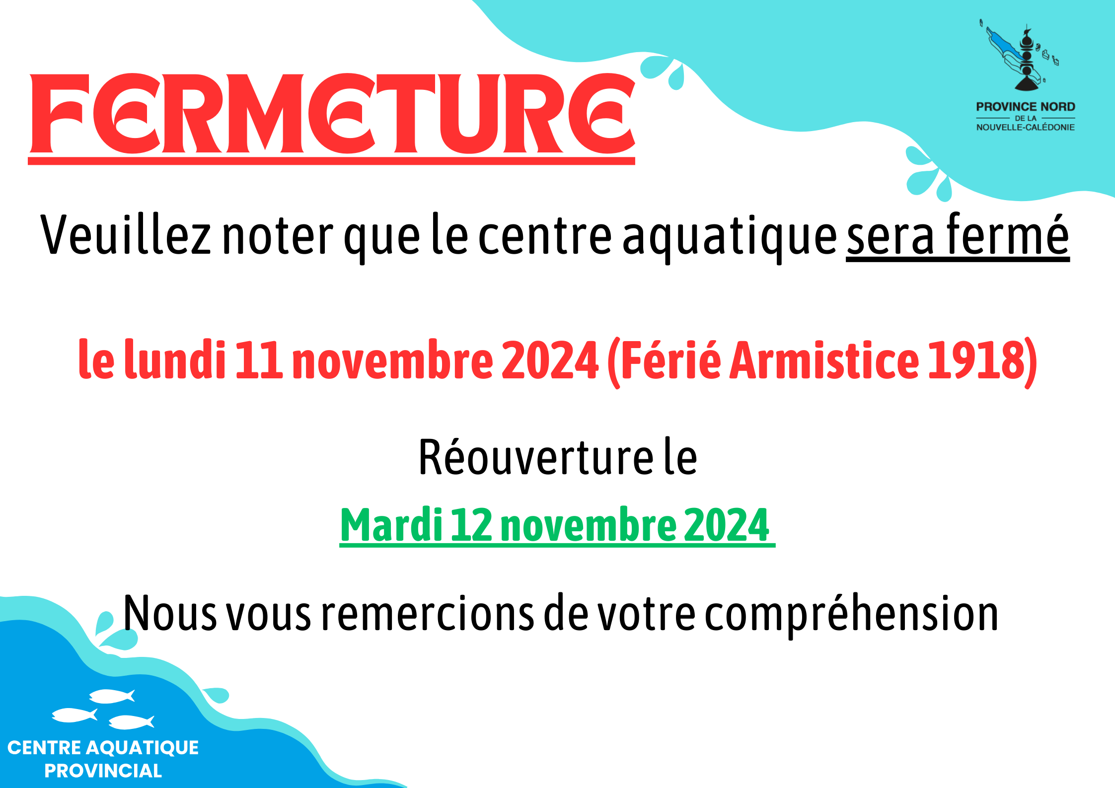 Fermeture CAP le lundi 11 novembre 2024