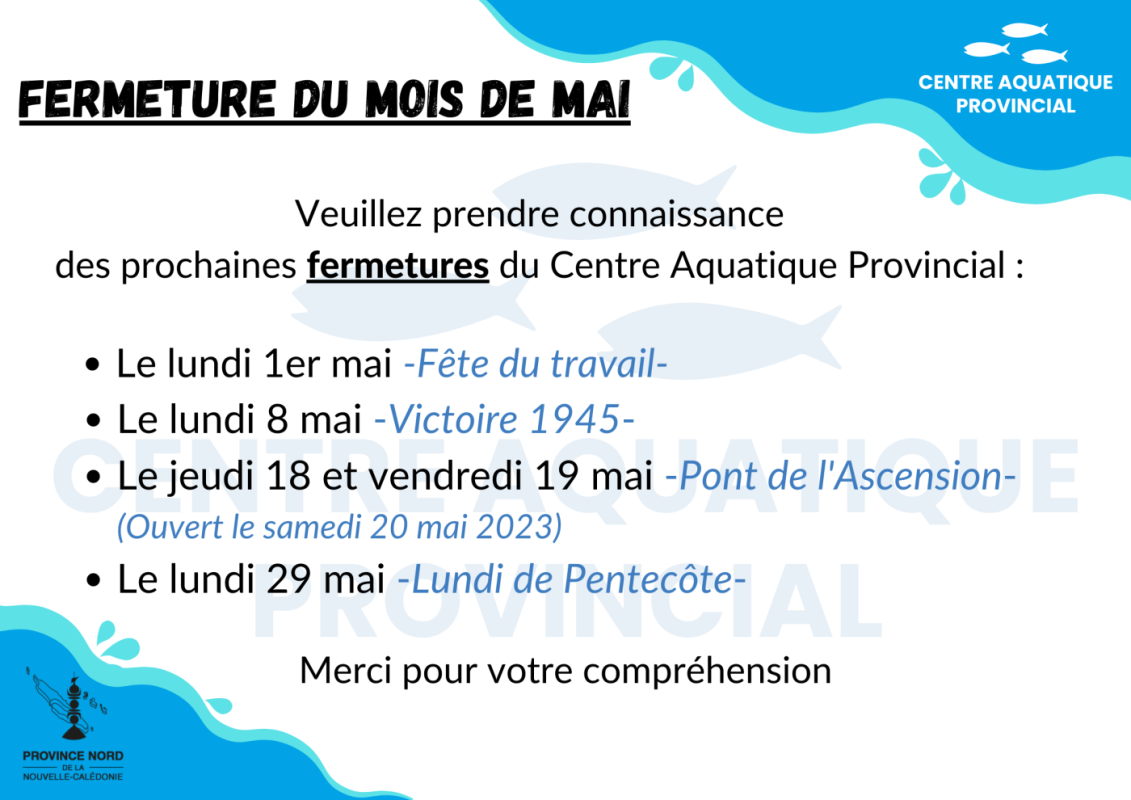 FERMETURE MAI